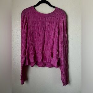 Sanctuary Women’s Pink Long Sleeve 100% Rayon Blouse Size Large